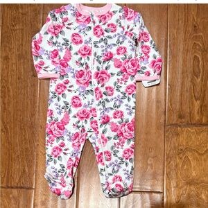 NWT Size 6-9 months Wonder Nation Pink and White Floral Baby Outfit